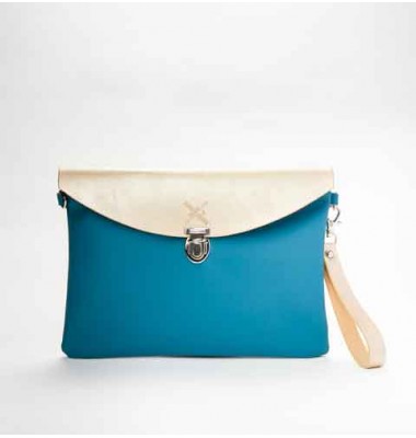 Riberia Bag in Petrol Gold