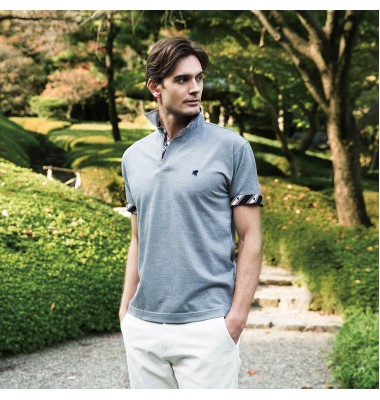 Miracle Mens Polo Shirt in Hether Grey