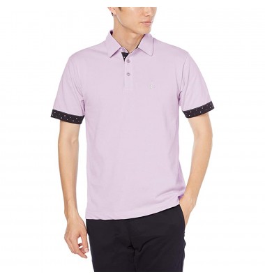 Sakura Mens Polo Shirt in Pink